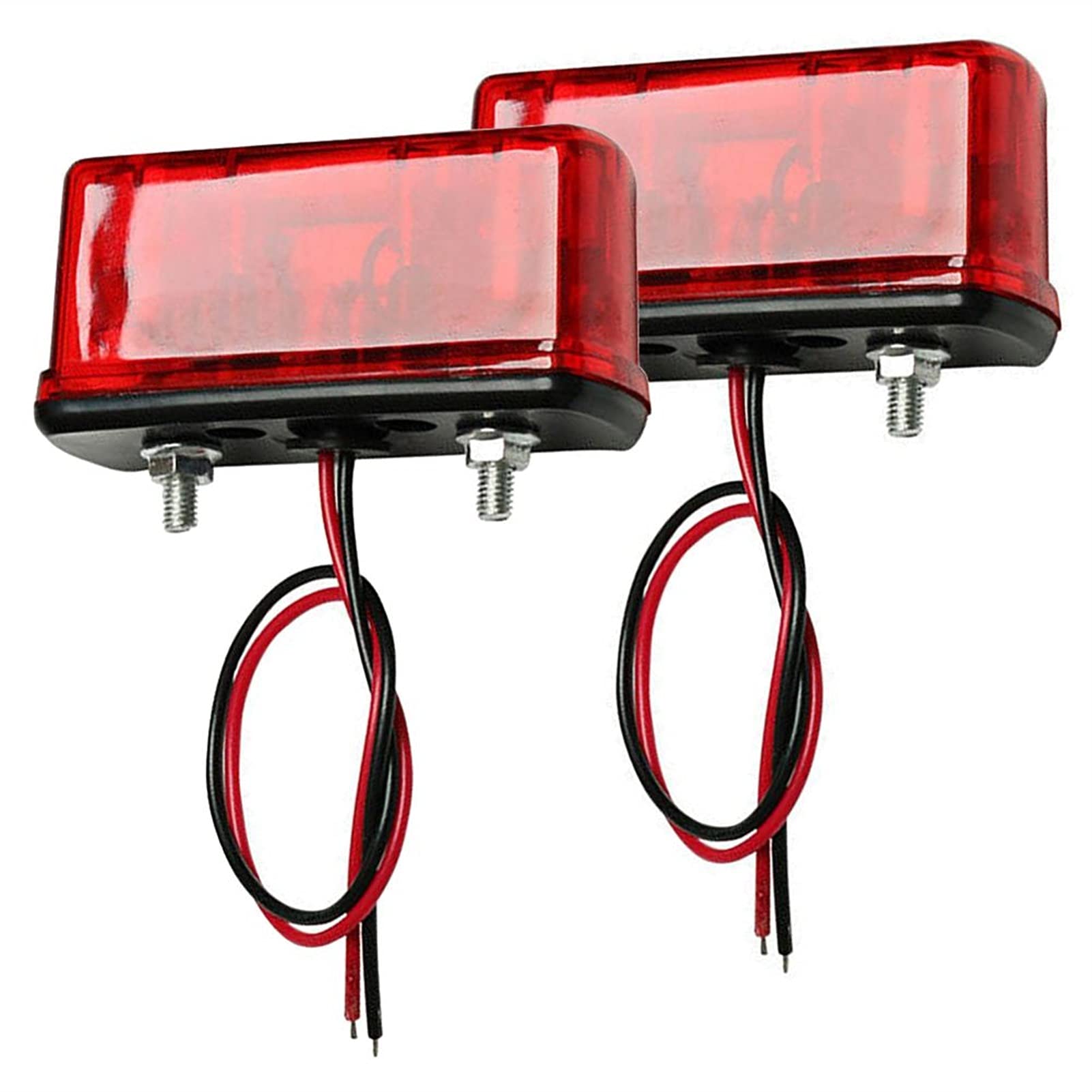 Kennzeichenhalter,Nummernschildhalterung Auto 2 stücke 12V 24V Auto Universal Lizenznummer Platte Licht Lampe Kennzeichen Auto LKW Anhänger LKW Rückfahrgestell von CKryzillix