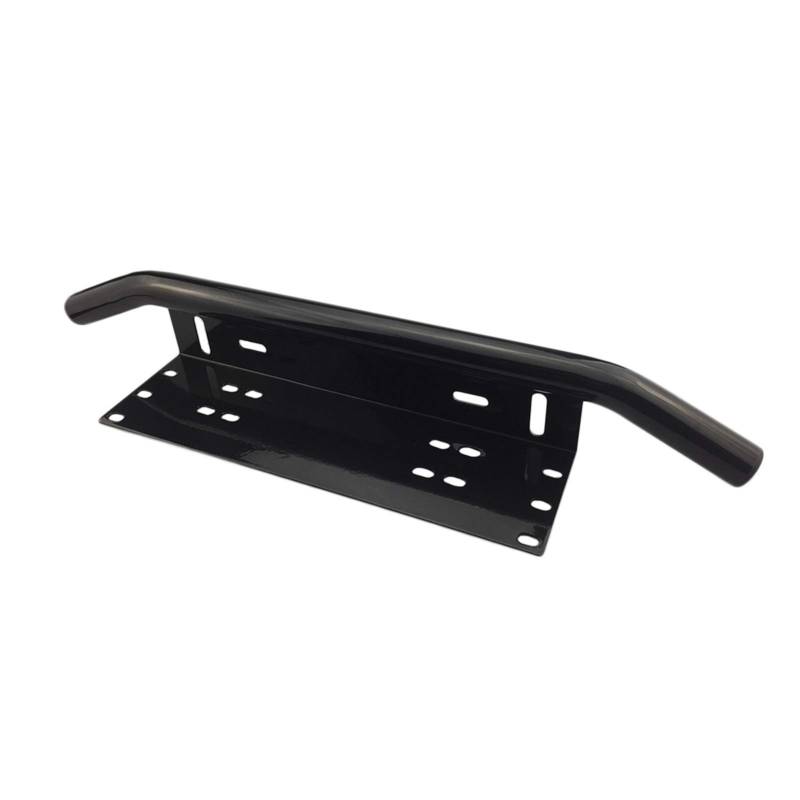 Kennzeichenhalter,Nummernschildhalterung Auto Anti-Collision-Bar-Front-Stoßfänger-Kennzeichen-Lampenlampe-Montagehalterung Lampenhalter Off-Road-Lichtleiste Universal(Black) von CKryzillix