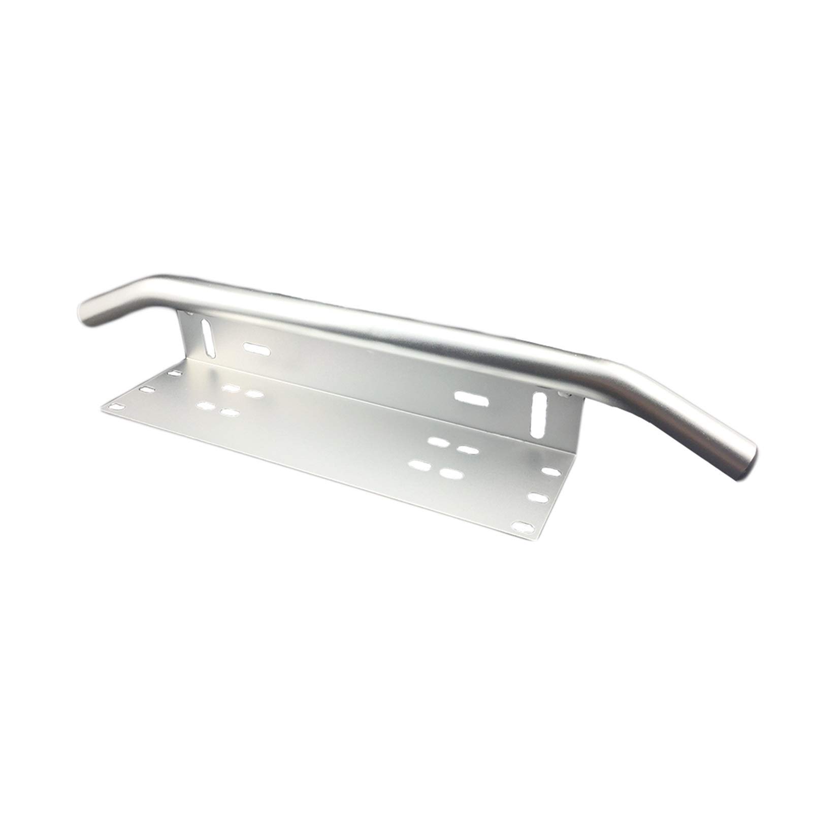 Kennzeichenhalter,Nummernschildhalterung Auto Anti-Collision-Bar-Front-Stoßfänger-Kennzeichen-Lampenlampe-Montagehalterung Lampenhalter Off-Road-Lichtleiste Universal(Silver) von CKryzillix
