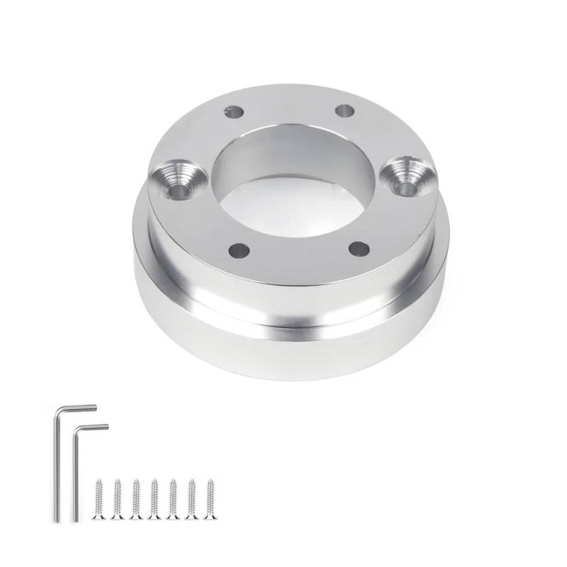 Lenkradadapter,Lenkradnabenadapter 13/14 Zoll Lenkrad-Adapterplatte, 70 Mm PCD, Rennlenkrad, Autospiel-Modifikation, Passend Für Logitech G29 G920 G923(Silver) von CKryzillix