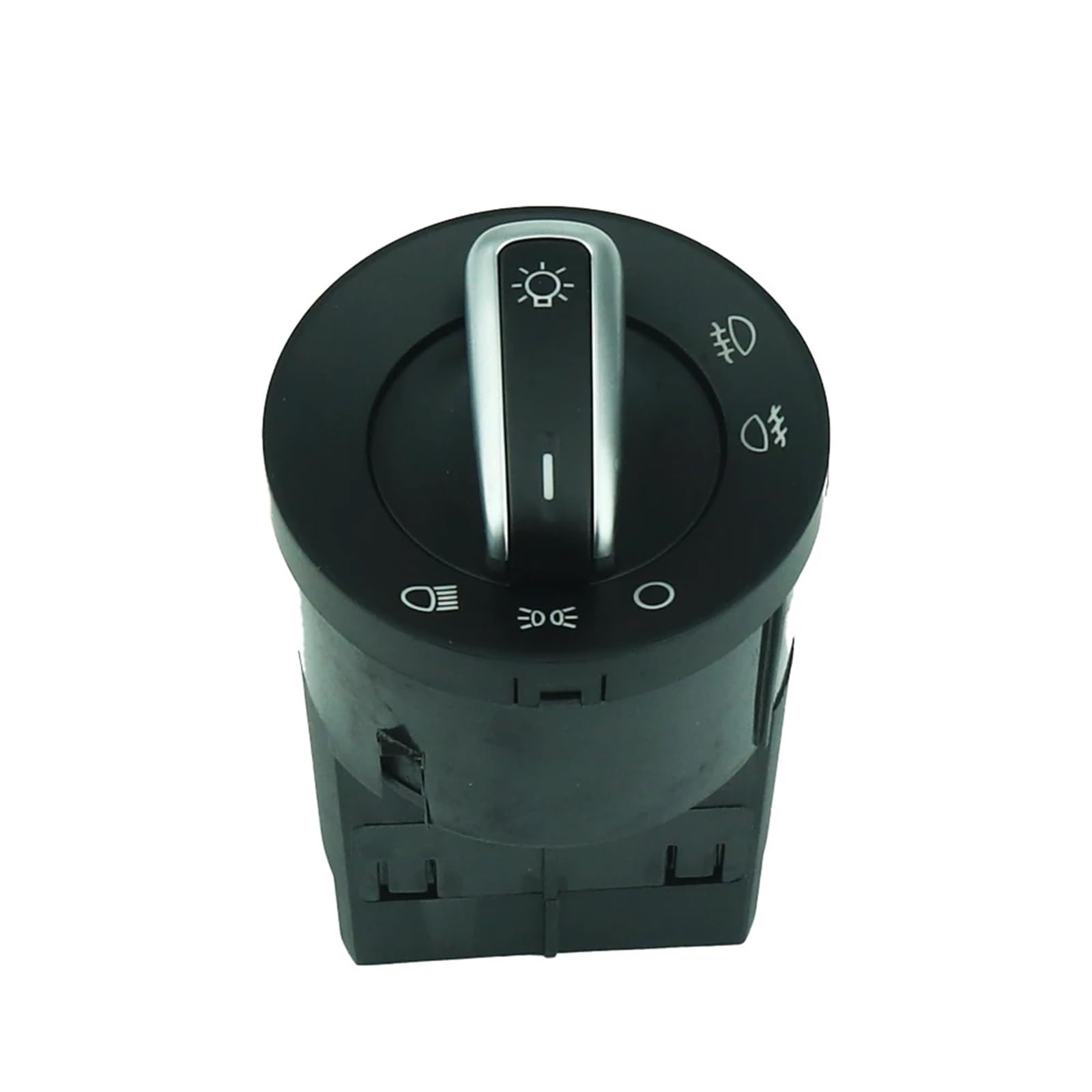 Lichtschalter Auto,Scheinwerferschalter 3B0941531 Chrom Scheinwerfer Control Schalter Nebel Licht Knopf Passend für VW Transpoter 2003-2009(with Chrome) von CKryzillix