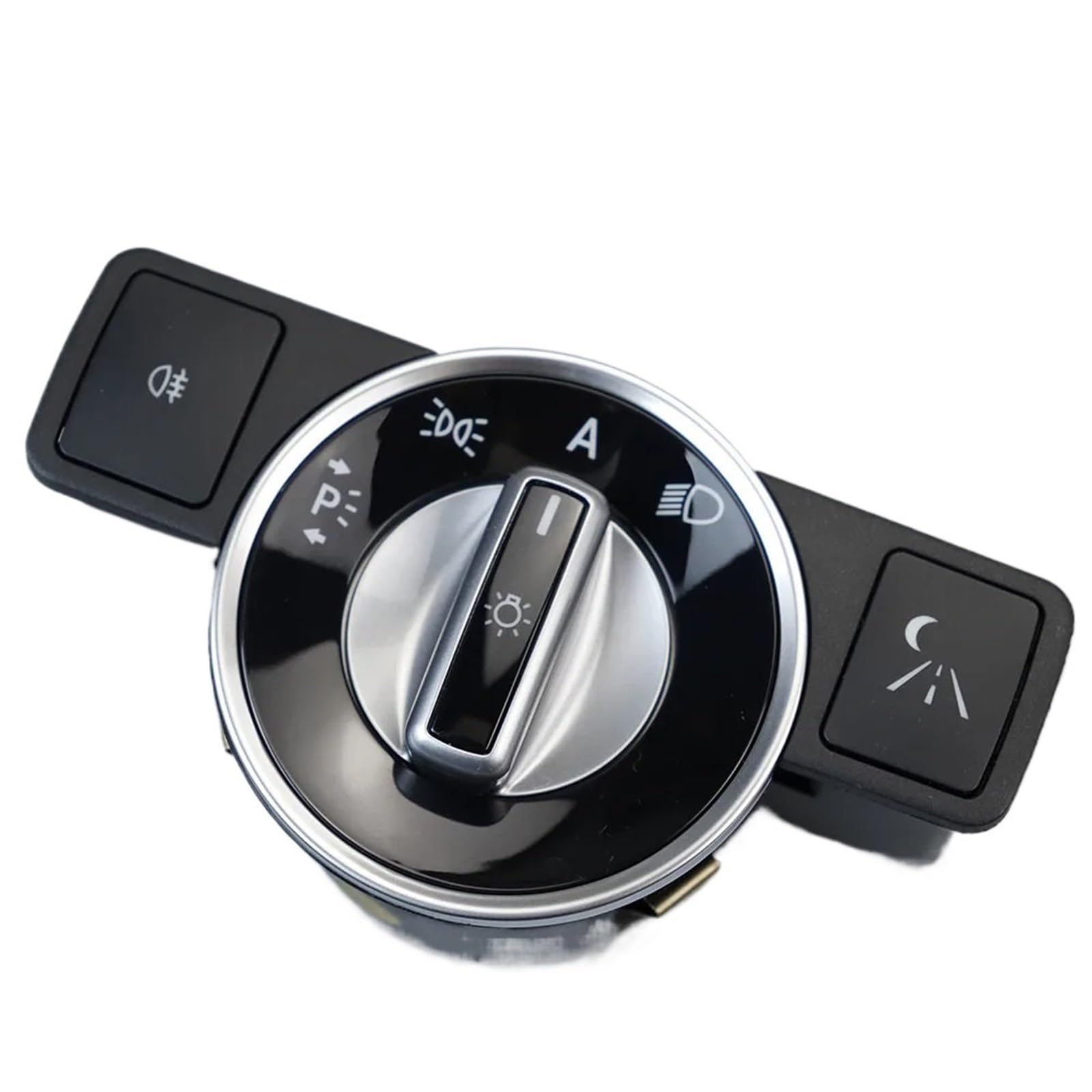 Lichtschalter Auto,Scheinwerferschalter Passend für Benz C-Klasse Limousine (W204) 2007-2013 Knopf Knopf Scheinwerfer Schalter Licht Schalter Chrom(A2129057000) von CKryzillix