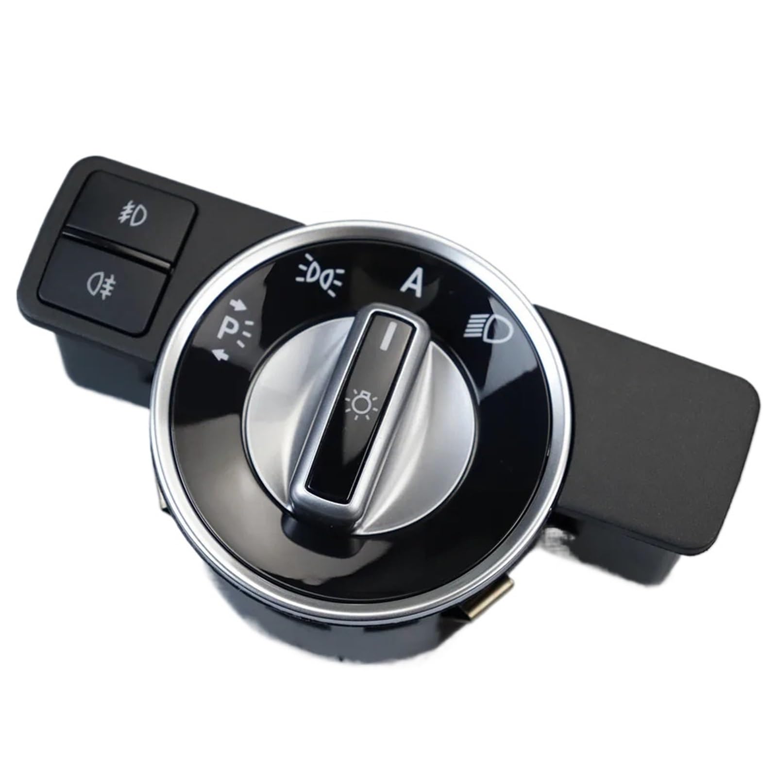 Lichtschalter Auto,Scheinwerferschalter Passend für Benz C-Klasse Limousine (W204) 2007-2013 Knopf Knopf Scheinwerfer Schalter Licht Schalter Chrom(A2129057100) von CKryzillix
