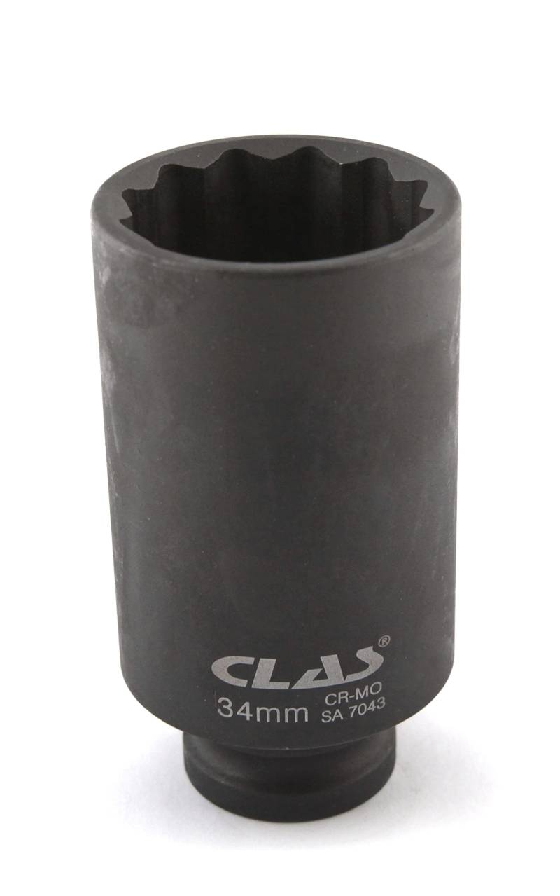 CLAS Equipements Schlagschrauben-Stecknuss VAG 12-Kant 34mm 1/2" L.85mm Cr-Mo - SA 7043 von CLAS Equipements