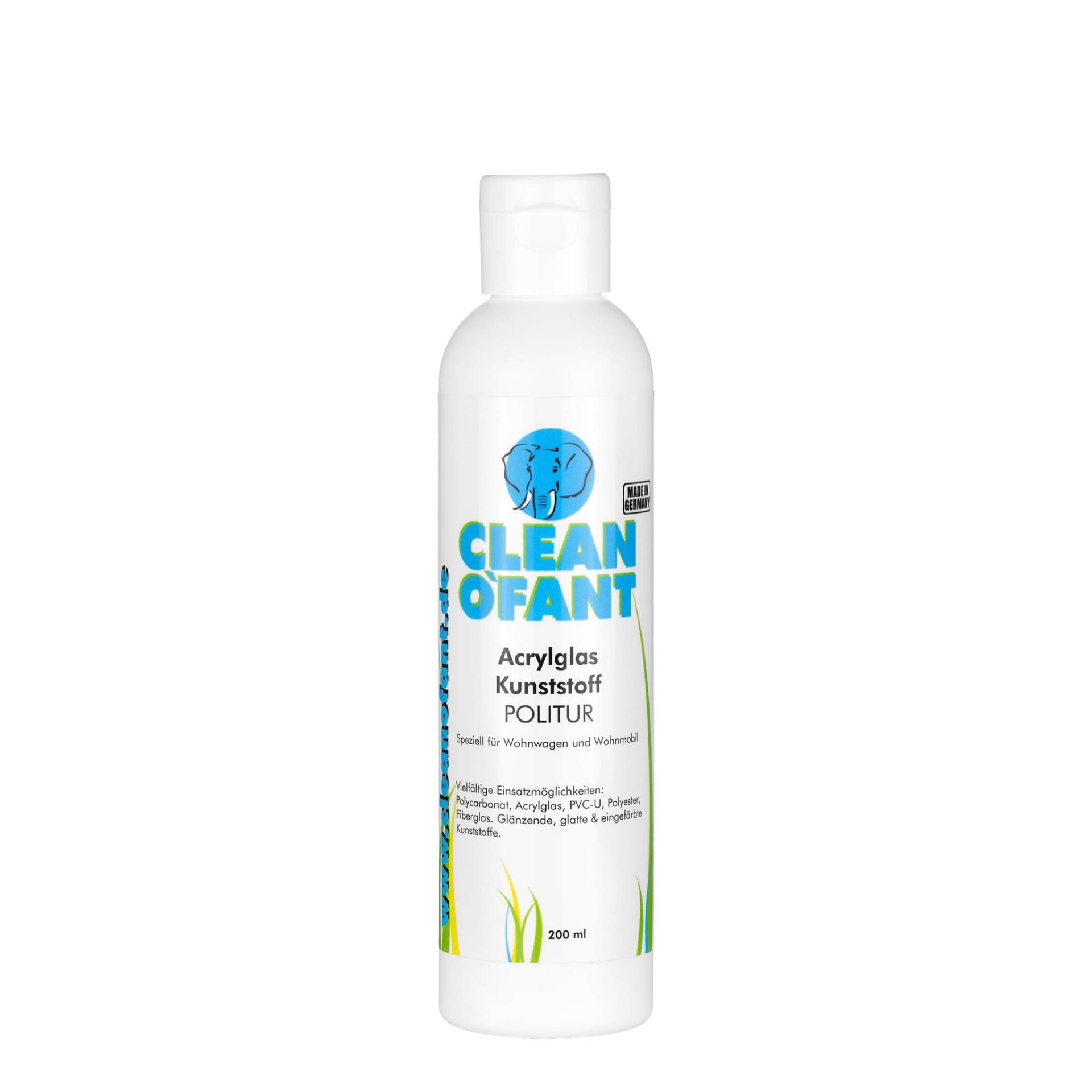 CLEANOFANT Acrylglas-Kunststoff-POLITUR | 200 ml | Für Wohnwagen-, Wohnmobil-, Caravan-Fenster, Lichtkuppeln von CLEANOFANT
