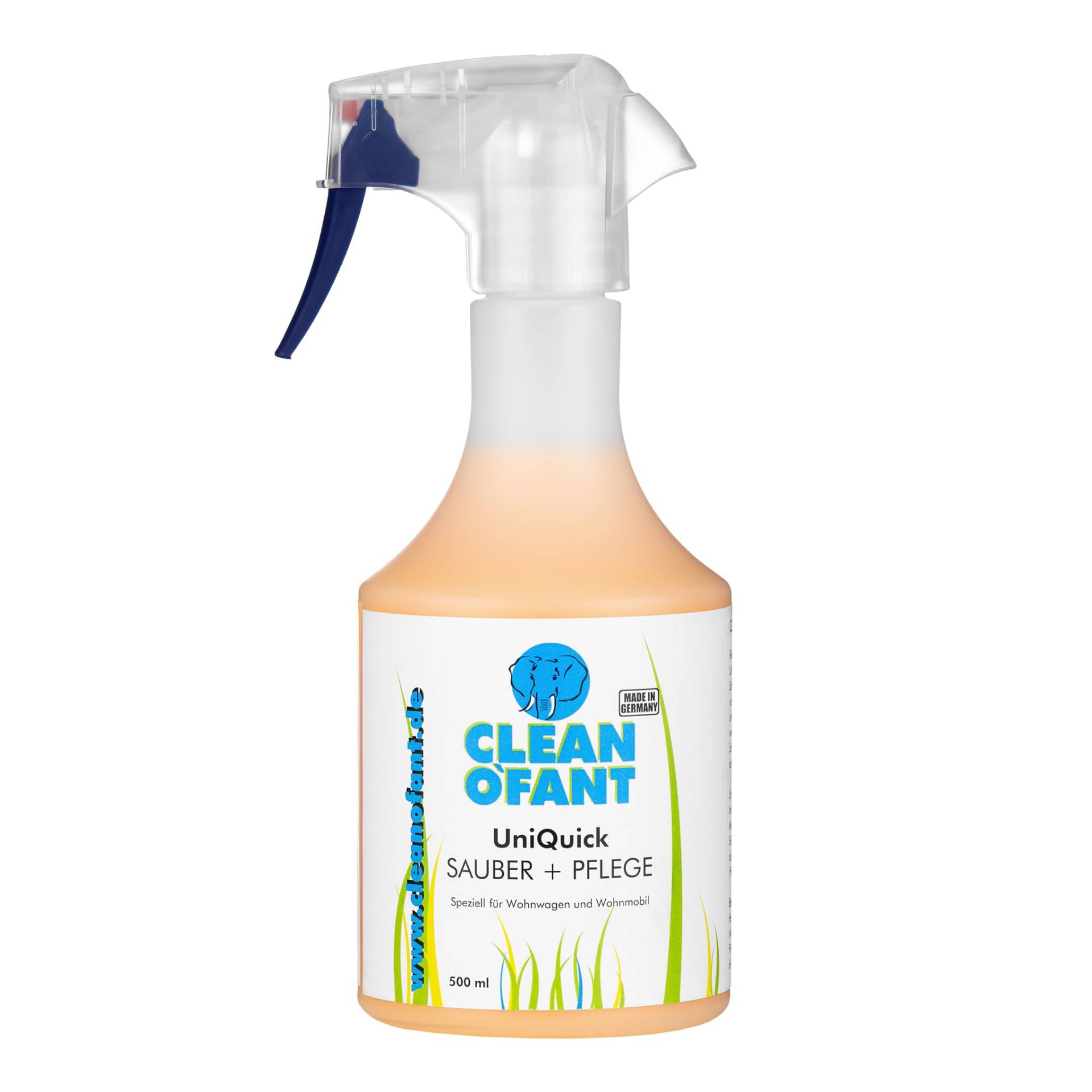 CLEANOFANT Schnell-Reiniger mit Versiegelung | 500 ml | Pflege Spray für Außen & Innen - für Wohnwagen Wohnmobil Caravan von CLEANOFANT