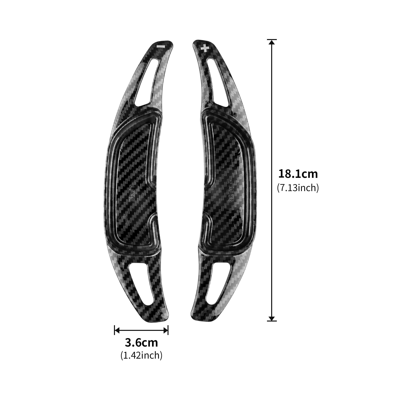 CLEEROUTION Für Mercedes Benz AMG A35 A45 A35L CLA35 CLA45 C43 C63 E43 S63 GLA35 G63 GLC43 GLS63 ABS Car Steering Wheel Paddles Innenausstattung Lenkrad-Paddles 2 Stück (Schwarzes Kohlefasermuster) von CLEEROUTION