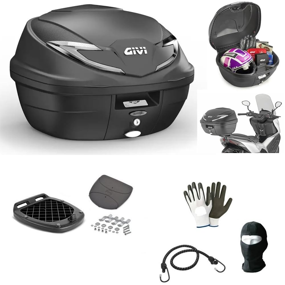 KOMPATIBEL MIT ASPES JUMA 125 Koffer TOPCASE B360NT2 TECH 39-Liter + KIT ZUR Befestigung AM GEPÄCKTRÄGER VON Motorrad UND Roller FÜR 2 HELME KOMPATIBEL MIT ASPES JUMA 125 Koffer TOPCASE B360NT2 TECH 39-Liter + KIT ZUR Befestigung AM GEPÄCKTRÄGER VON Motorrad UND Roller FÜR 2 HELME von CLICK&GO