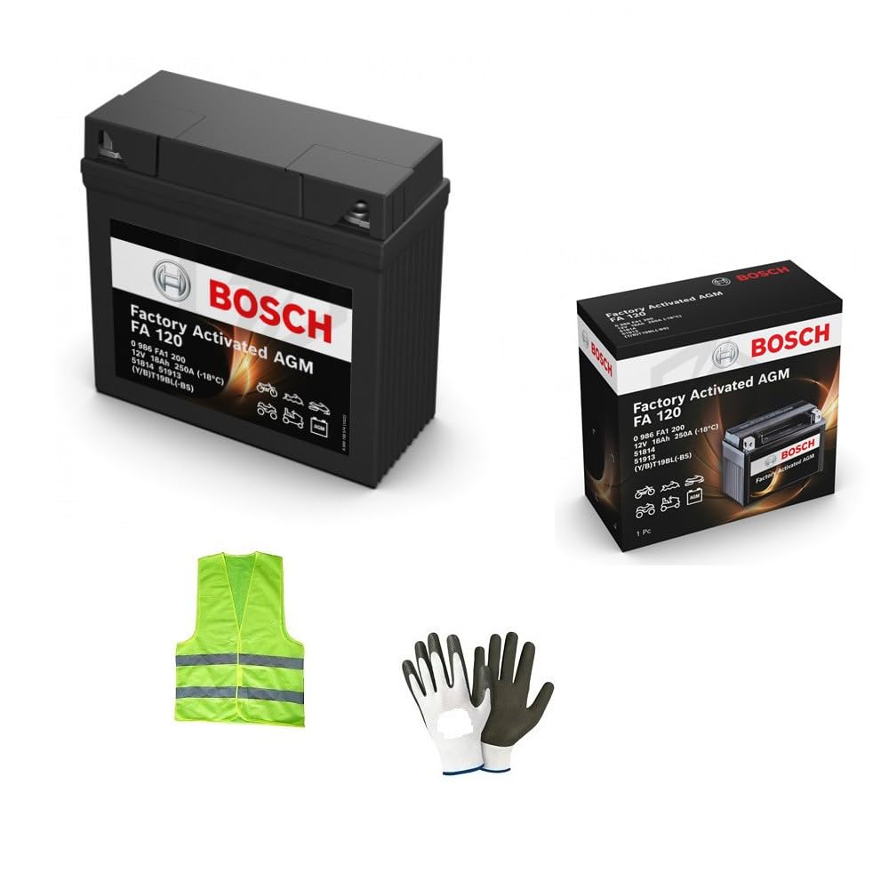 KOMPATIBEL MIT BMW R GS 1100 Jahr 1994 al 1999 Batterie YT19BL-BS Bosch FA120 Gel AGM-BEREITS AUFGELADEN UND BEREIT ZU VERWENDEN BATTERIEN 18AH 12 Volt 186X82X171CM KOMPATIBEL MIT BMW R GS 1100 Jahr 1994 al 1999 Batterie YT19BL-BS Bosch FA120 Gel AGM-BEREITS AUFGELADEN UND BEREIT ZU VERWENDEN BATTERIEN 18AH 12 Volt 186X82X171CM von CLICK & GO