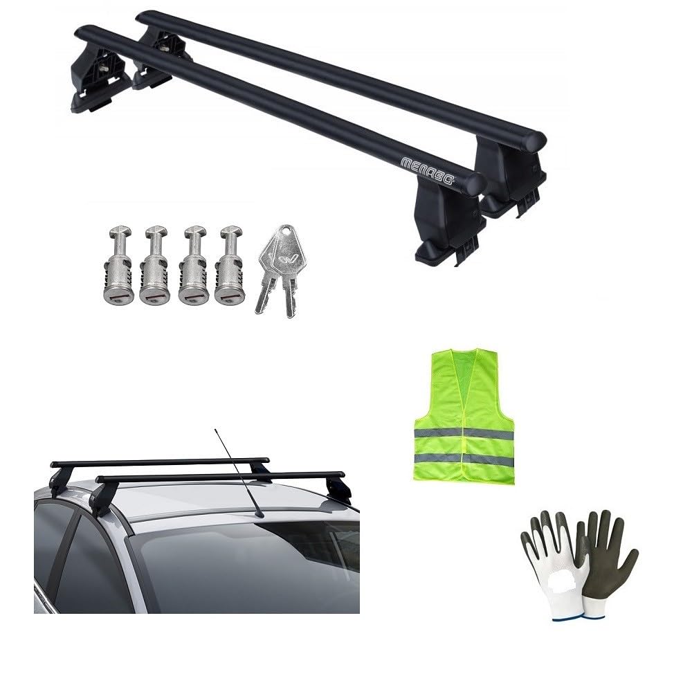 KOMPATIBEL MIT Daihatsu Materia 5 Türen Jahr 2007 mit glattem Dach FIX025G DACHTRÄGER 130 cm FÜR AUTODACH KOMPLETT MIT MONTAGESATZ UND SCHLOSSSCHLÜSSEL Stahl MENABÒ BAR KOMPATIBEL MIT Daihatsu Materia 5 Türen Jahr 2007 mit glattem Dach FIX025G DACHTRÄGER 130 cm FÜR AUTODACH KOMPLETT MIT MONTAGESATZ UND SCHLOSSSCHLÜSSEL Stahl MENABÒ BAR von CLICK & GO