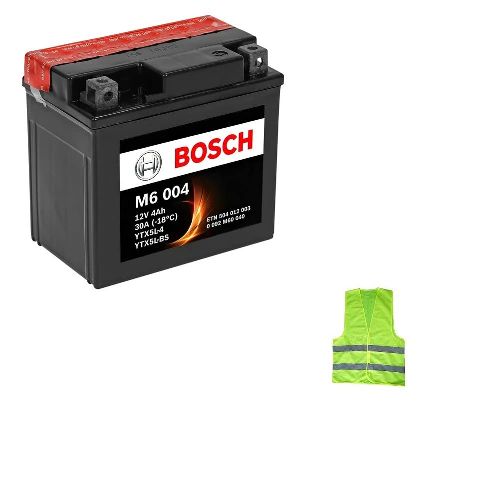 KOMPATIBEL MIT KTM EXC 4T 520 Baujahr 2000 bis 2002 BOSCH Batterie YTX5L-BS M6004, gebrauchsfertig, Batterie 4 Ah, Ampere 12 Volt, 115 x 72 x 107 mm KOMPATIBEL MIT KTM EXC 4T 520 Baujahr 2000 bis 2002 BOSCH Batterie YTX5L-BS M6004, gebrauchsfertig, Batterie 4 Ah, Ampere 12 Volt, 115 x 72 x 107 mm von CLICK & GO