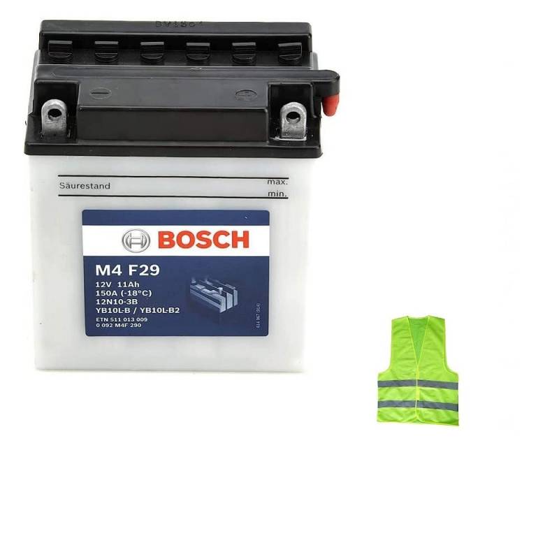 KOMPATIBEL MIT PIAGGIO Liberty Sport / E3 (M38401/M38501) 200 pro Jahr 2006 al 2009 BATTERIE YB10L-B BOSCH FA116 YB10L-A2/B/B2 BEREITS GELADEN UND EINSATZBEREIT GEL-SLA 10 AMPERE 12V 90X133X142MM von CLICK & GO
