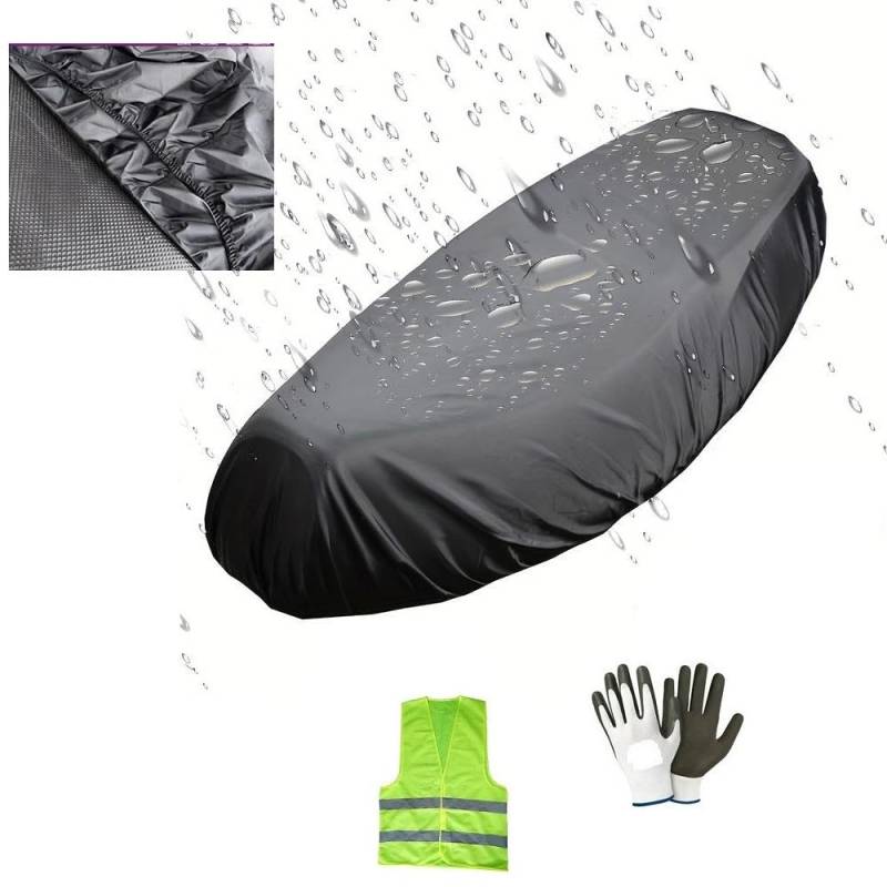 KOMPATIBEL MIT Piaggio Beverly 400 i.e. Abdeckung WASSERDICHTER REGENSICHERER SITZBEZUG Motorrad-Roller-SATTELABDECKUNG SCHÜTZT Sattel Oxford 120X75CM von CLICK & GO