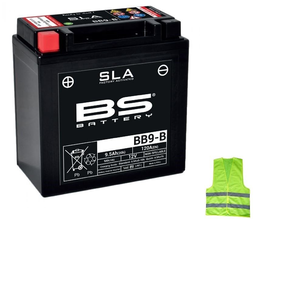 KOMPATIBEL MIT SWM Gran Milano 440 da Jahr 2015 al 2018 Batterie YB9-B BS BB9-B SLA BATTERIEN BEREITS BEREIT UND GELADEN FÜR DEN Gebrauch 9 AH Ampere 12 V 135X75X139MM von CLICK & GO