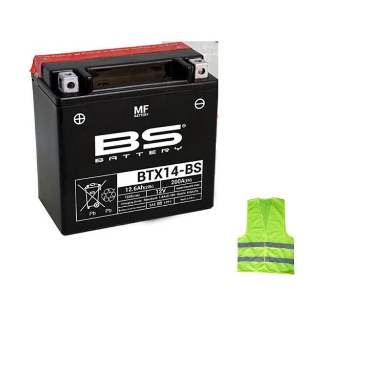 KOMPATIBEL MIT Triumph Sprint ST (T695ST) 955 seit Jahr 1999 al 2004 Batterie YTX14-BS Wird BEREIT UND GELADEN ZUR VERWENDUNG GELIEFERT 12,6 AH Ampere 12 Volt BATTERIEN 150X145X87MM von CLICK & GO