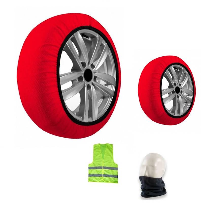 SCHNEESOCKEN FÜR DAS Rad 205/55 R16 Kreis 16 MESSEN M FÜR EIS ZUGELASSEN PKW,SUV,4X4,Van 1 Paar=2 Anti-RUTSCH-Teile, GEEIGNET FÜR GEMISCHTE STRASSENABSCHNITTE von CLICK & GO