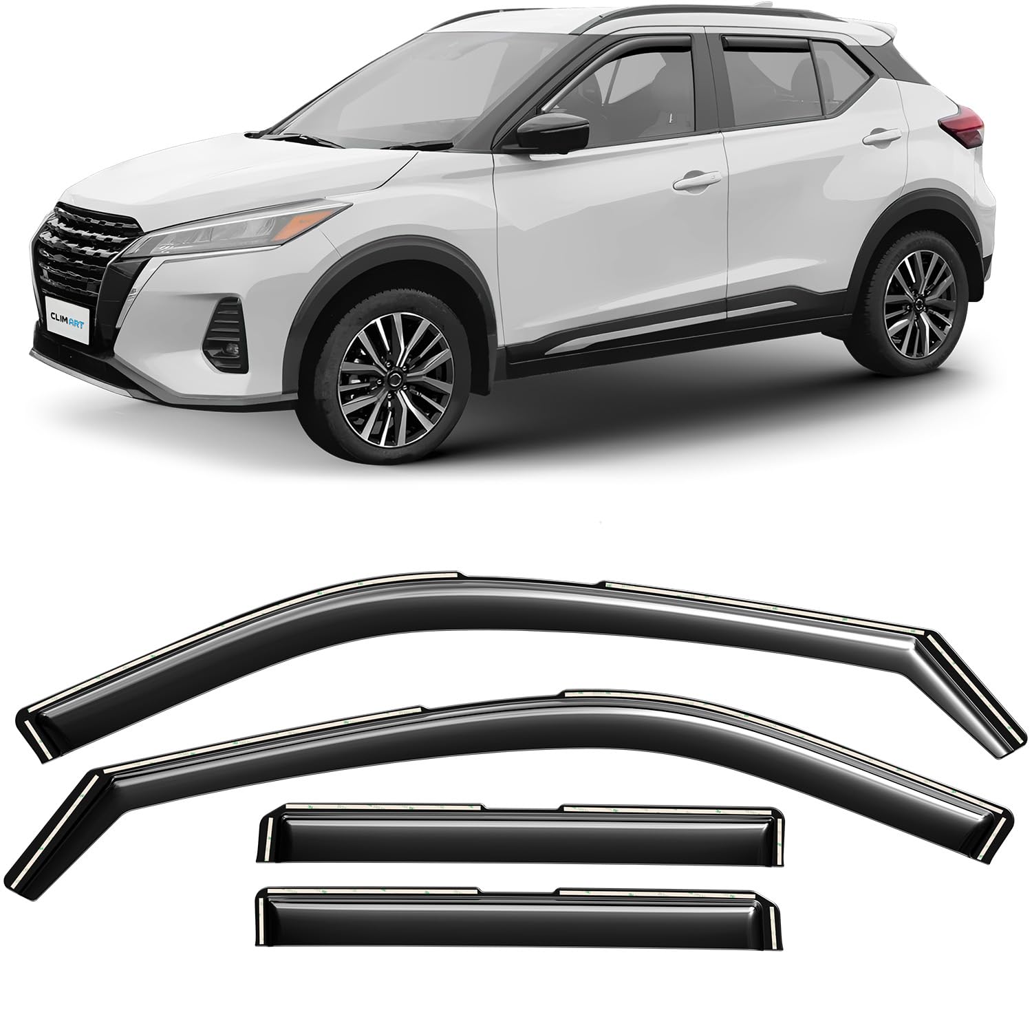 CLIM ART InChannel Unglaublich langlebiger Regenschutz für Nissan Kicks 2019-2024 Original Fensterabweiser Lüftungsfenster Visiere Entlüftungsabweiser 4 Stück - 619250 CLIM ART InChannel Unglaublich langlebiger Regenschutz für Nissan Kicks 2019-2024 Original Fensterabweiser Lüftungsfenster Visiere Entlüftungsabweiser 4 Stück - 619250 von CLIM ART