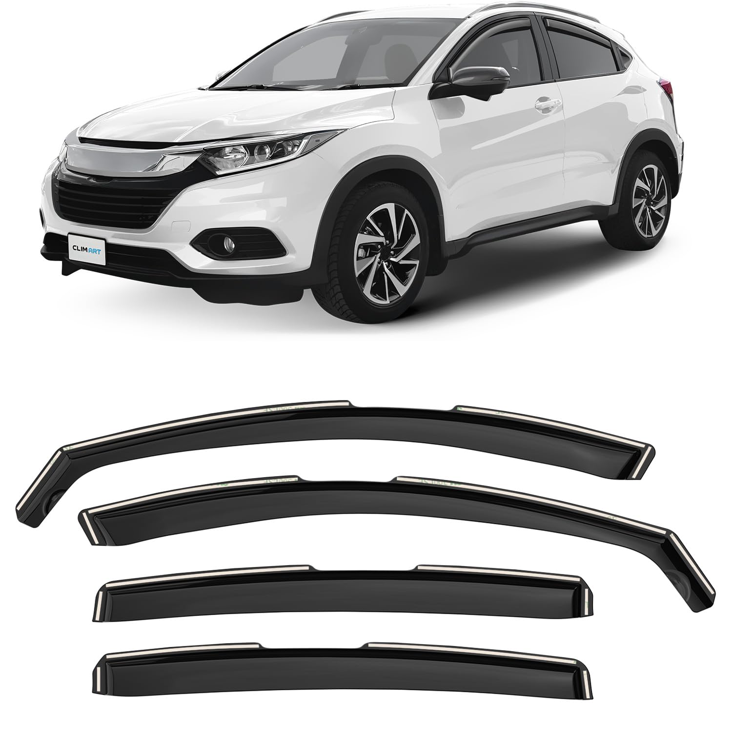 CLIM ART Windabweiser für/kompatible mit Honda HR-V 2015-2021 - Integrierte Regenabweiser - Autofenster Sonnen-&Regenschutz - Windabweiser Autofenster - Einfache Montage - Garantie 4 Set CLIM ART Windabweiser für/kompatible mit Honda HR-V 2015-2021 - Integrierte Regenabweiser - Autofenster Sonnen-&Regenschutz - Windabweiser Autofenster - Einfache Montage - Garantie 4 Set von CLIM ART