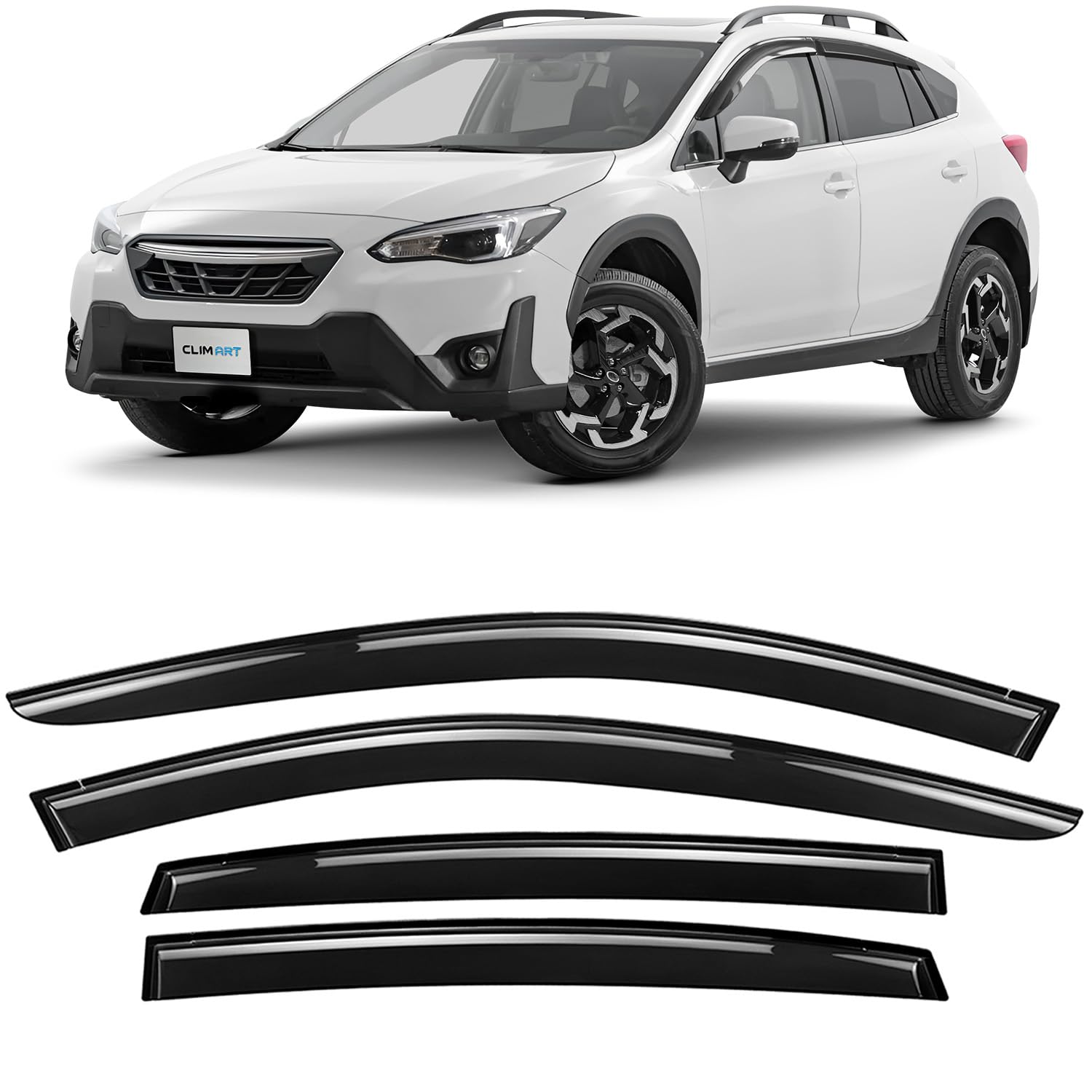 CLIM ART Windabweiser für/kompatible mit Subaru XV 2017-2025 (mk2) - Stick-on Regenabweiser - Autofenster Sonnen-& Regenschutz - Windabweiser Autofenster - Einfache Montage - Garantie 4 Set CLIM ART Windabweiser für/kompatible mit Subaru XV 2017-2025 (mk2) - Stick-on Regenabweiser - Autofenster Sonnen-& Regenschutz - Windabweiser Autofenster - Einfache Montage - Garantie 4 Set von CLIM ART