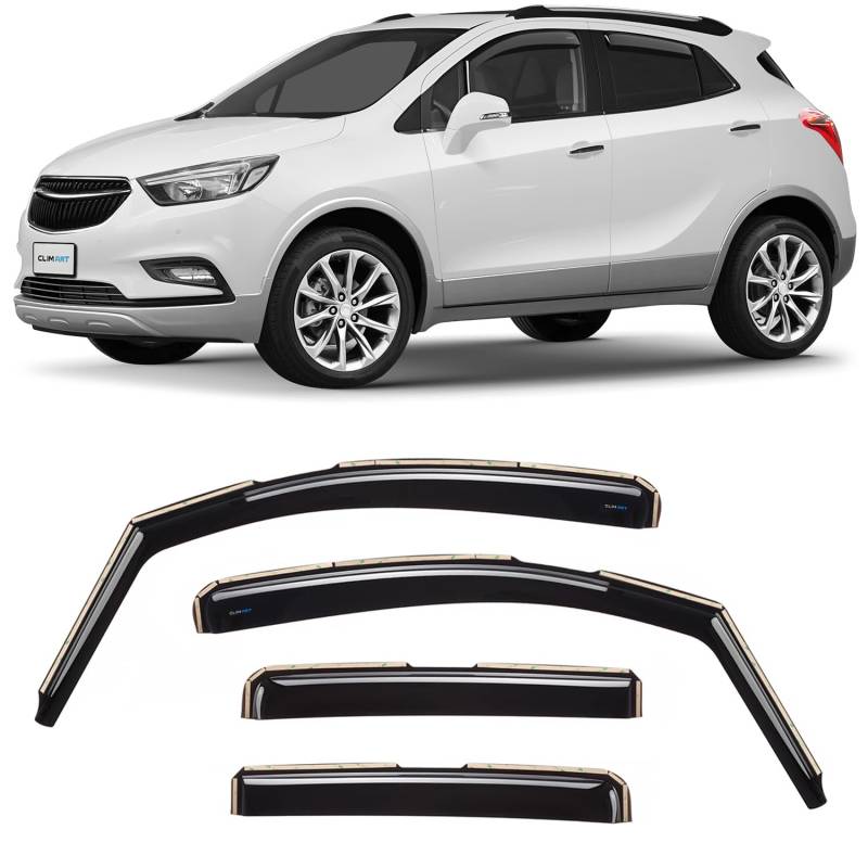 CLIM ART Windabweiser für/kompatible mit Opel Mokka 2012-2019 - Integrierte Regenabweiser - Autofenster Sonnen-&Regenschutz - Windabweiser Autofenster - Einfache Montage - Garantie 4 Set von CLIM ART