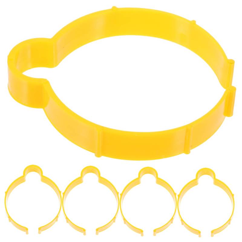 CLISPEED 5 Stück Rollen Verpackungsfolie Ring Wrap Schutz Auto Detaillierung Klebehalter Auto Vinyl Clips Klebeklammern Schwarz Glänzend Abnehmbare Autofolie Grifffolie Gelb Kunststoff von CLISPEED