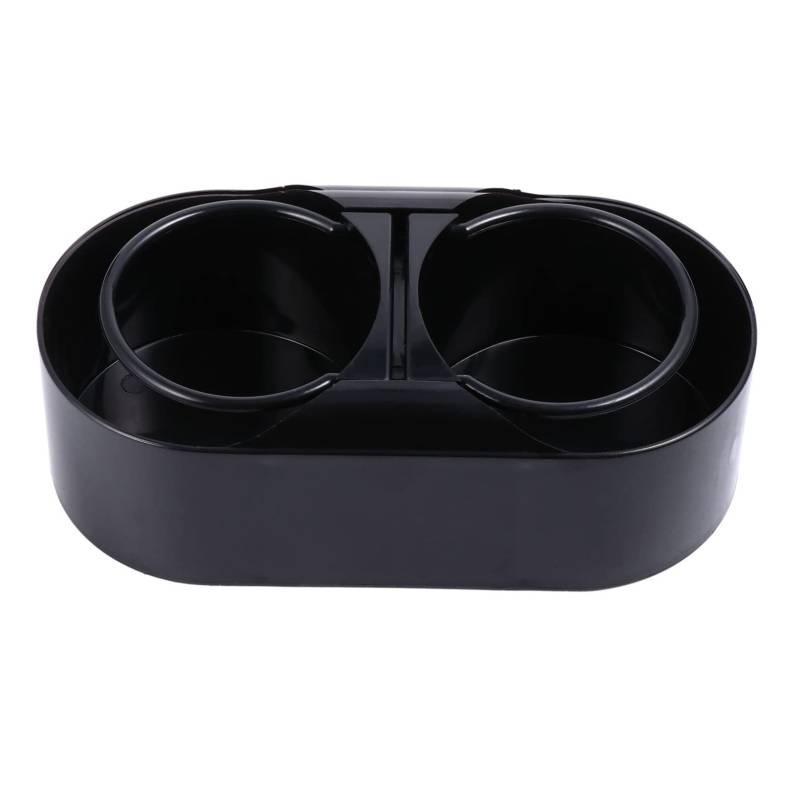 CLISPEED Auto Getränkehalter Autocuphalter Auto Flaschenhalter Wasserflaschenhalter Getränkehalter Im Auto Doppelt Träger Cupeholder Becherhalter Fürs Auto Plastik Black von CLISPEED