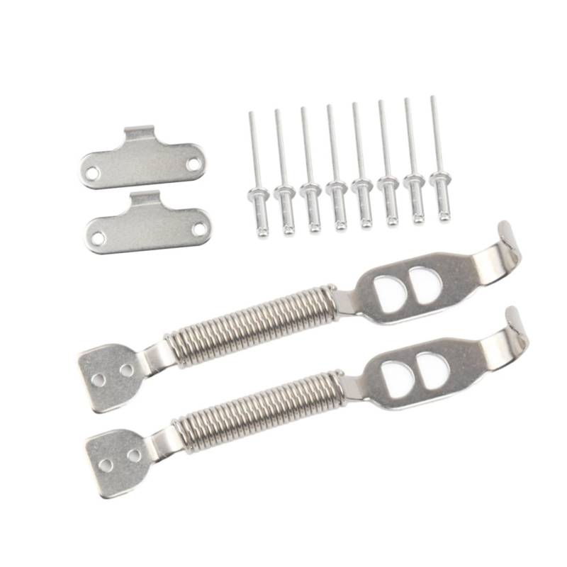 CLISPEED Sicherung Ihres Motorhaubenschloss Modifiziertes Racing Cover Lock Kofferraumschloss Haken Silber Hitzebeständig von CLISPEED