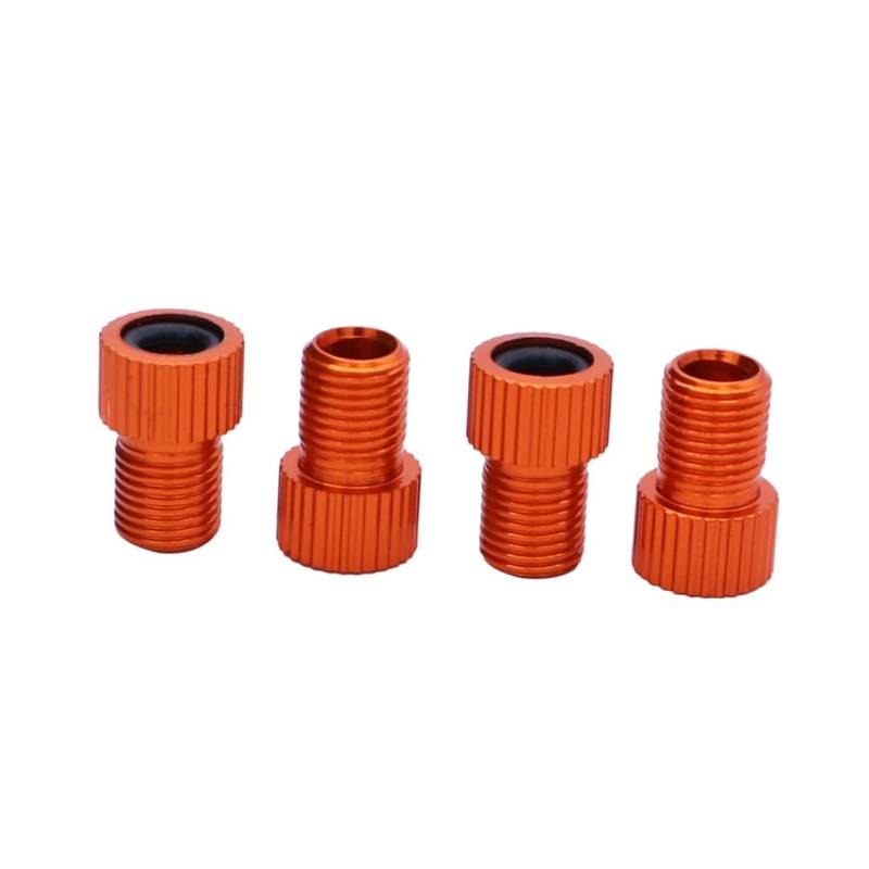 CLISPEED Konvertieren auf Schrader-Adapter-Set Aluminiumlegierung Fahrradventil-Adapter-konverter Universal-pumpenadapter für Rennrad Gelb 4 Stück von CLISPEED