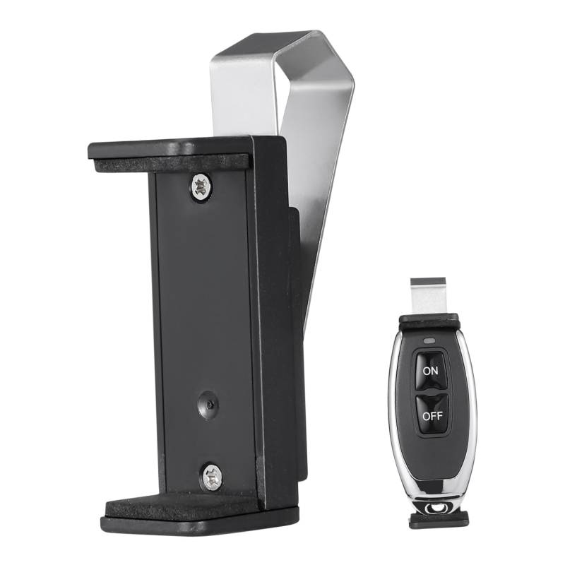 CLISPEED Sonnenblendenclip montieren Fernvisier-Clip Fernbedienungshalter Handwerker Schutz Tür Clip für Garagentor-Fernbedienung Visierclips für die Autogarage Rostfreier Stahl Schwarz von CLISPEED