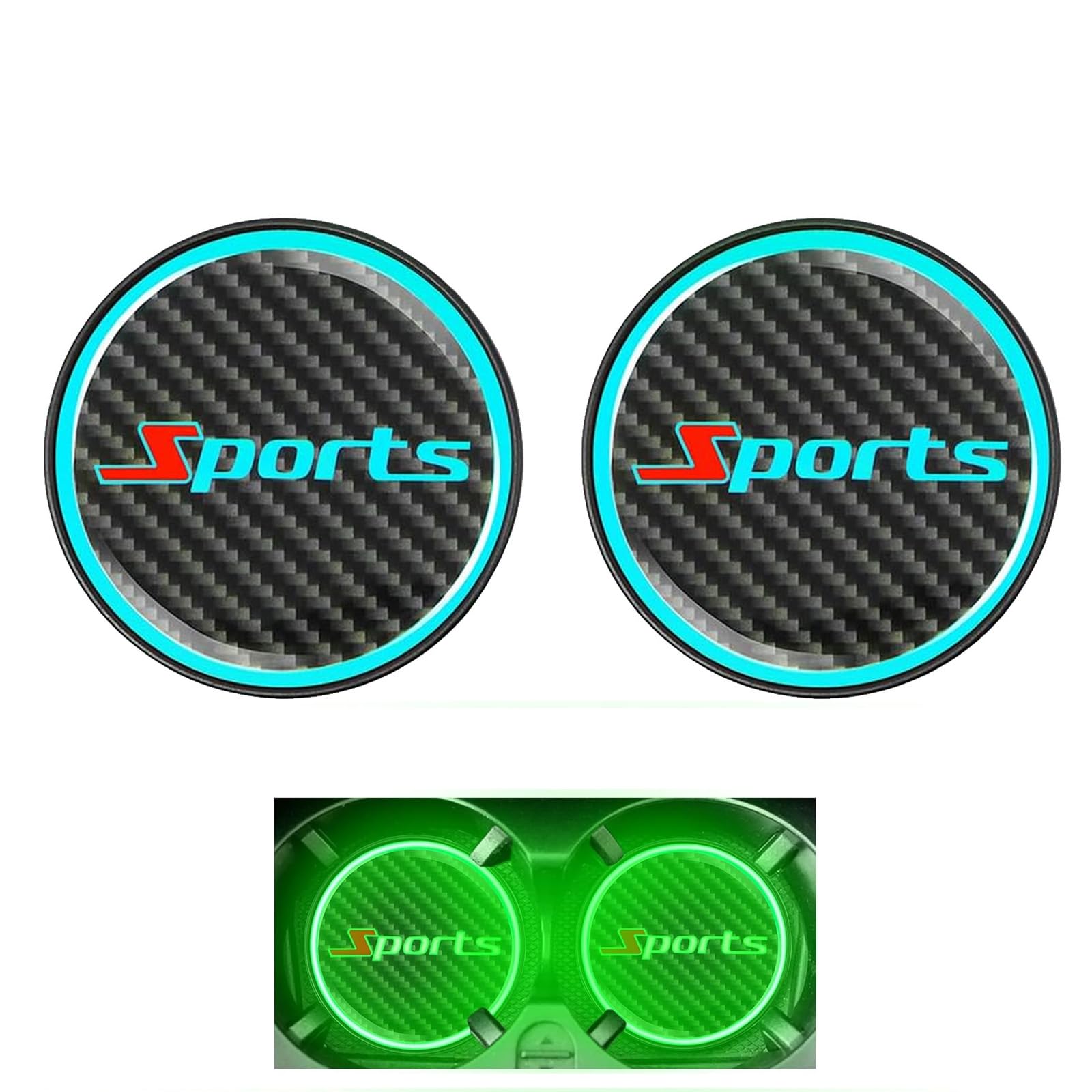 CLKE 2 Stück Luminescent Getränkehalter Untersetzer Für Auto Zubehor Innenraum, Universell Automobil Getränkehalter Untersetzer, Lumineszierendes Licht Cup Pad, Auto getränkehalter untersetzer CLKE 2 Stück Luminescent Getränkehalter Untersetzer Für Auto Zubehor Innenraum, Universell Automobil Getränkehalter Untersetzer, Lumineszierendes Licht Cup Pad, Auto getränkehalter untersetzer von CLKE