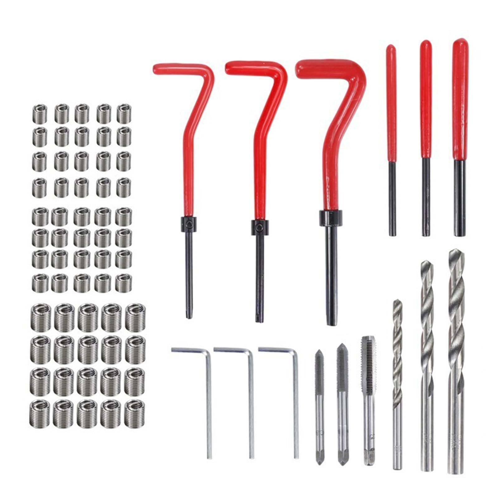 Helicoil Set, Filet Rapporté, Helicoil, Helicoil M5 M6 M8, Filetage, Gewindereparatursatz, Gewinde Reparatur Set, Gewinde Reparatur, 75 Pcs Helicoil Set, Filet Rapporté, Helicoil, Helicoil M5 M6 M8, Filetage, Gewindereparatursatz, Gewinde Reparatur Set, Gewinde Reparatur, 75 Pcs von CLKE