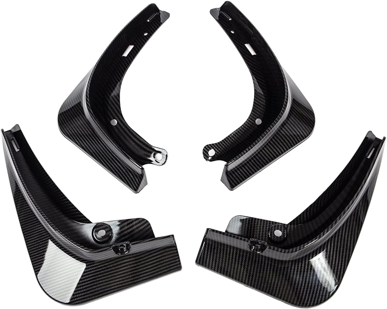 Für Tesla Für Modell 3 2021 2022 Autozubehör Schmutzfänger Kohlefaserzubehör Spritzschutz Kotflügel Schwarze Kotflügel Autoradkotflügel(Rear Right) von CLLTCOZR