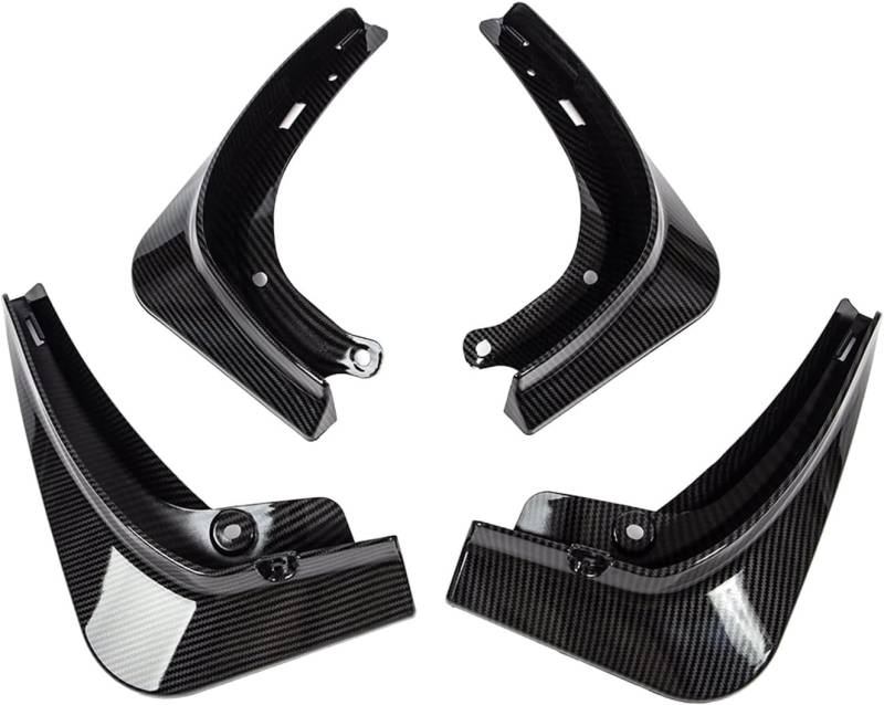 Für Tesla Für Modell 3 2021 2022 Autozubehör Schmutzfänger Kohlefaserzubehör Spritzschutz Kotflügel Schwarze Kotflügel Autoradkotflügel(Rear Right) von CLLTCOZR