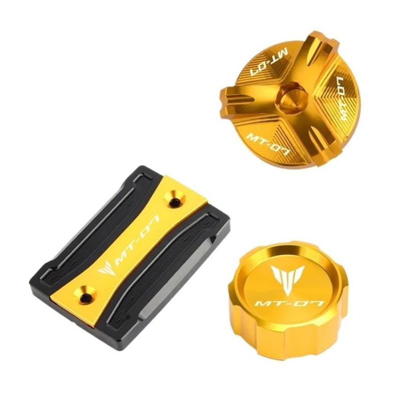 Bremsflüssigkeitsbehälter Kappe Für MT07 2021 2022 MT 07 FZ07 2014-2020 Motorrad CNC Vorne Hinten Brems Flüssigkeit Reservoir Abdeckung & Motor Öl Füllstoff Kappe von CLPMMUX