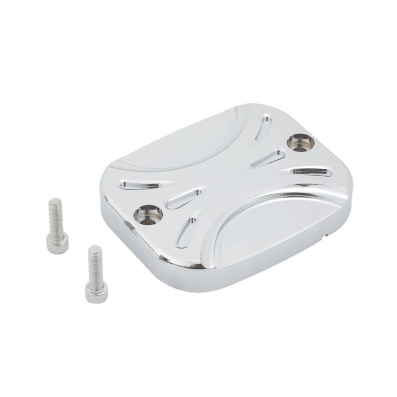 Bremsflüssigkeitsbehälter Kappe Motorrad Doppel Öl Tasse Deckel Chrom Vorderradbremsbehälter Hauptzylinder Obere Abdeckkappe Für Dyna Su&per Glide So&ftail von CLPMMUX