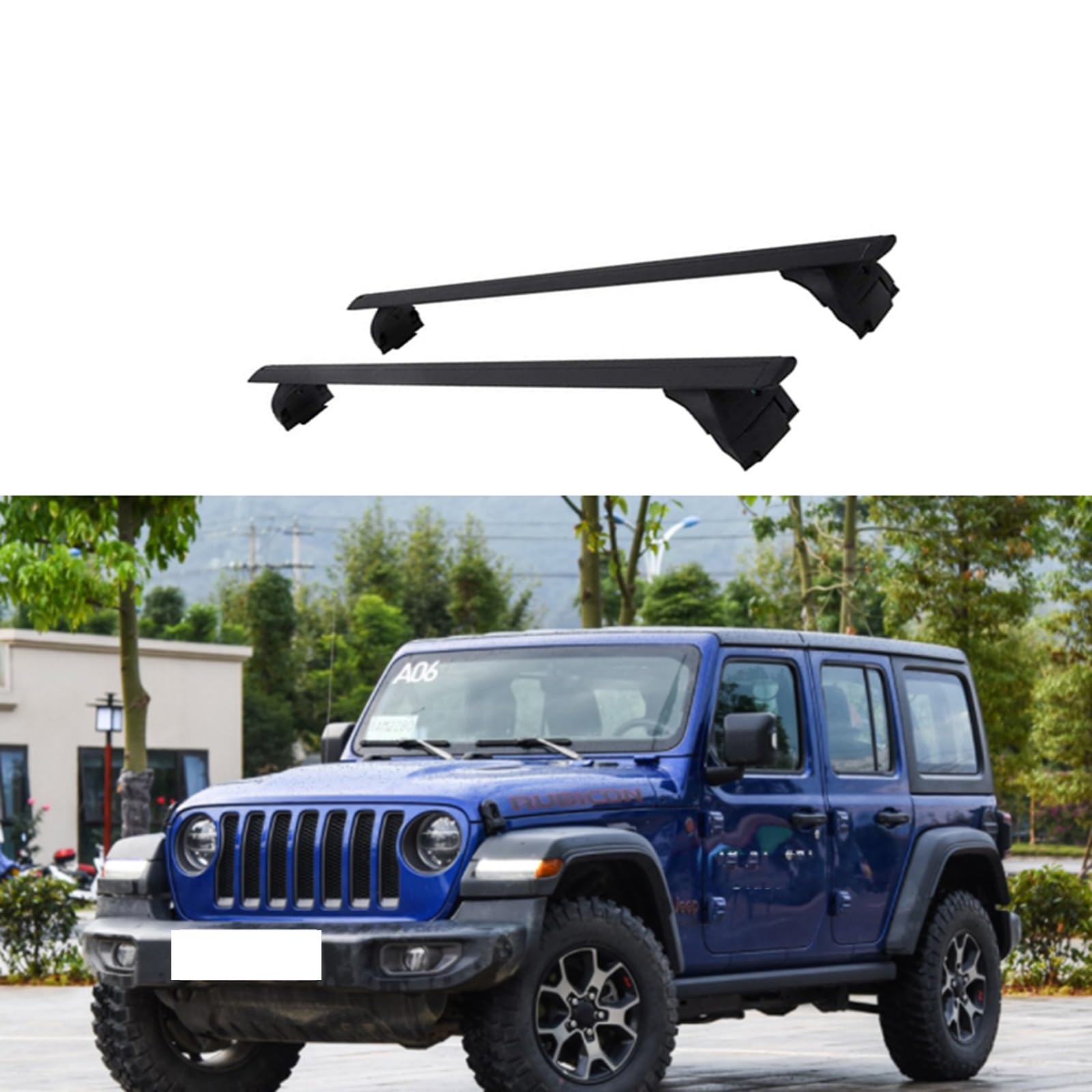 CLSMD Dachboxen Dachträger passend für Jeep Wrangler JK JL 2007–2022, Dachträger, Schiene, Gepäck, Querstange, Aluminiumlegierung, 2018–2020, Gepäckträger von CLSMD