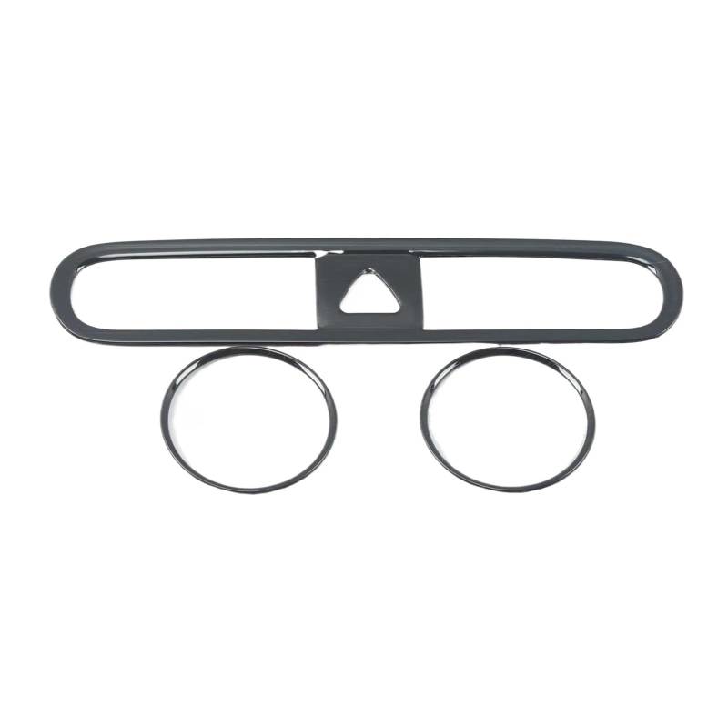 Auto Center Klimaanlage AC Outlet Vent Rahmen Formabdeckung Trim Für Hyundai Für Kona Für Encino Für Kauai 2020 2019 2018 Auto Zubehör(Steel Black 3PCS) von CLVCCZTZGW