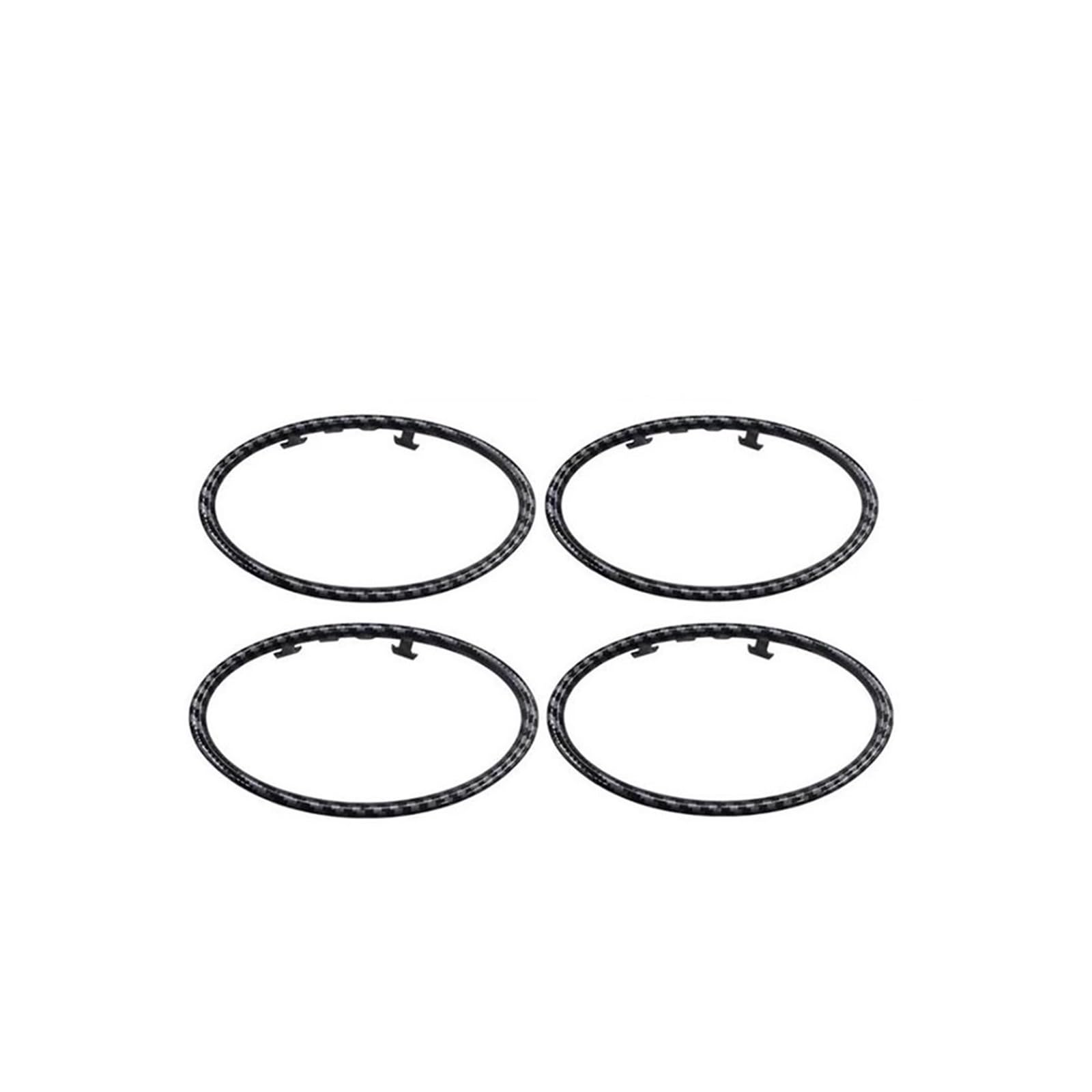 Auto-Klimaanlagen-Steckdosendekoration Für F&ord Für Focus 2 MK2 2005 2006 2007 2008 2009 2010 2011-2013 Auto Zubehör(Carbon fiber texture 4pcs) von CLVCCZTZGW