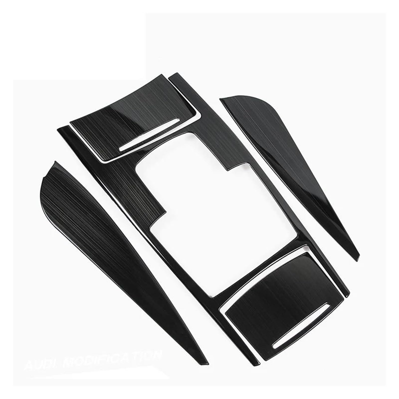 Für A6 C5 C6 2005-2011 LHD Auto Getriebe Rahmen Dekoration Abdeckung Start-taste Aufkleber Wasser Tasse Panel Trim Auto Zubehör(Black) von CLVCCZTZGW