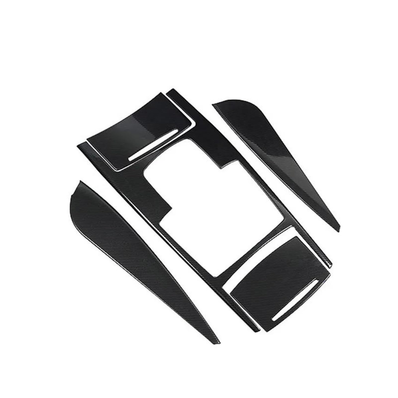 Für A6 C5 C6 2005-2011 LHD Auto Getriebe Rahmen Dekoration Abdeckung Start-taste Aufkleber Wasser Tasse Panel Trim Auto Zubehör(Carbon fiber texture) von CLVCCZTZGW