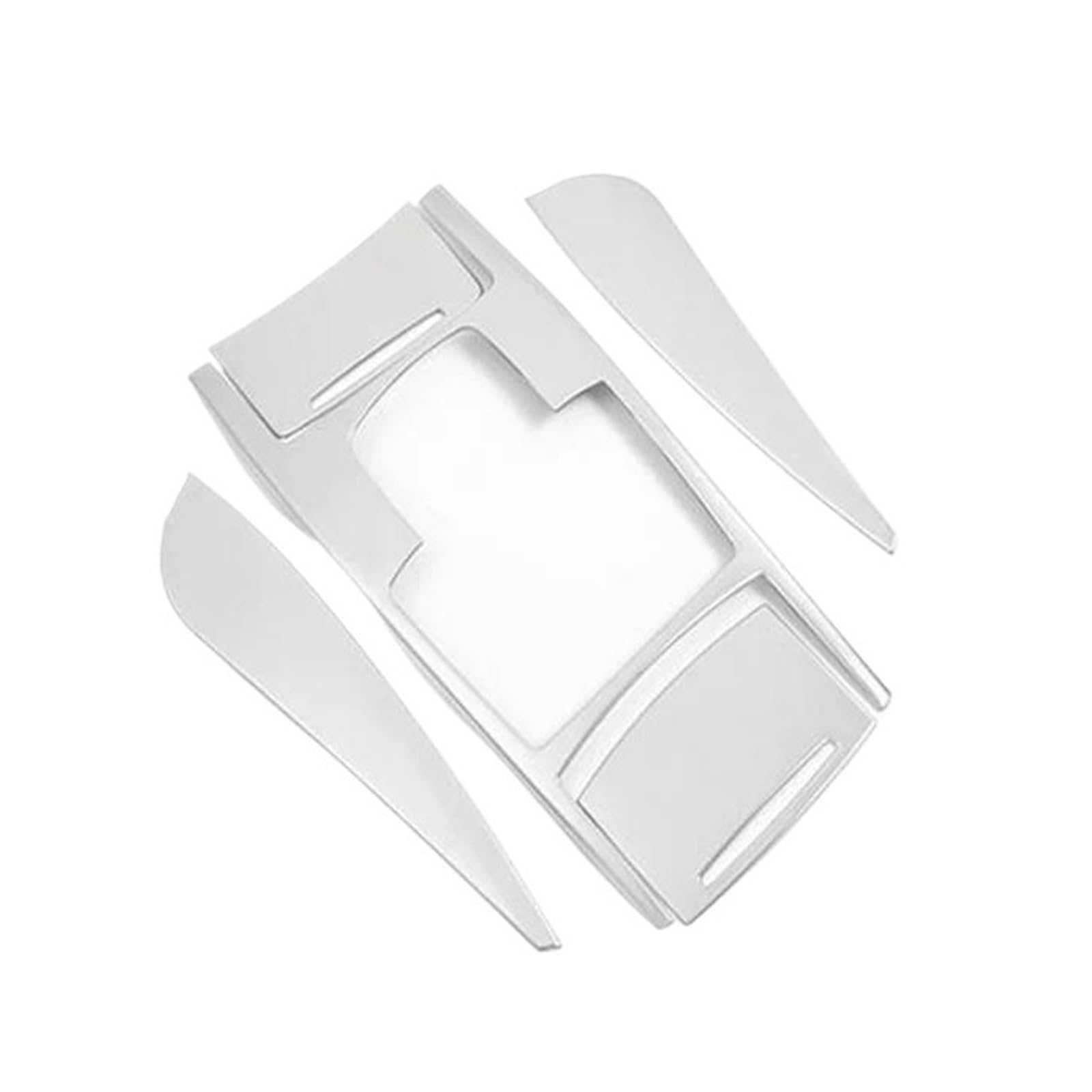 Für A6 C5 C6 2005-2011 LHD Auto Getriebe Rahmen Dekoration Abdeckung Start-taste Aufkleber Wasser Tasse Panel Trim Auto Zubehör(Sliver) von CLVCCZTZGW