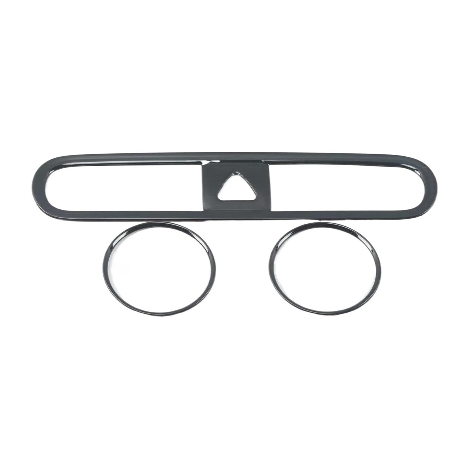 Für Hyundai Für Kona Für Encino Für Kauai 2020 2019 2018 Auto Center Klimaanlage AC Outlet Vent Rahmen Formabdeckung Trim Auto Zubehör(Steel Black 3PCS) von CLVCCZTZGW
