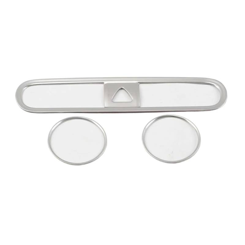 Für Hyundai Für Kona Für Encino Für Kauai 2020 2019 2018 Auto Center Klimaanlage AC Outlet Vent Rahmen Formabdeckung Trim Auto Zubehör(Steel Silver 3PCS) von CLVCCZTZGW