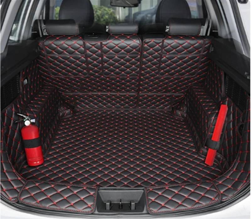 CLWYWUL Kofferraumwanne Teppich Kompatibel Mit Chery Für Tiggo 7 Pro 2021 2022 2023 2024 Kofferraummatte Teppichschale Schutz Autozubehör Kofferraummatte Gepäckauskleidung(Red) von CLWYWUL