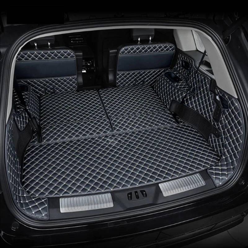 CLWYWUL Kofferraumwanne Teppich Kompatibel Mit Lincoln Für Aviator 2020 2021 2022 6 Sitze Kofferraummatte All-Inclusive Innenauskleidung Pad Bodenschutz Schutzablage Fahrzeugteppich(Black) von CLWYWUL