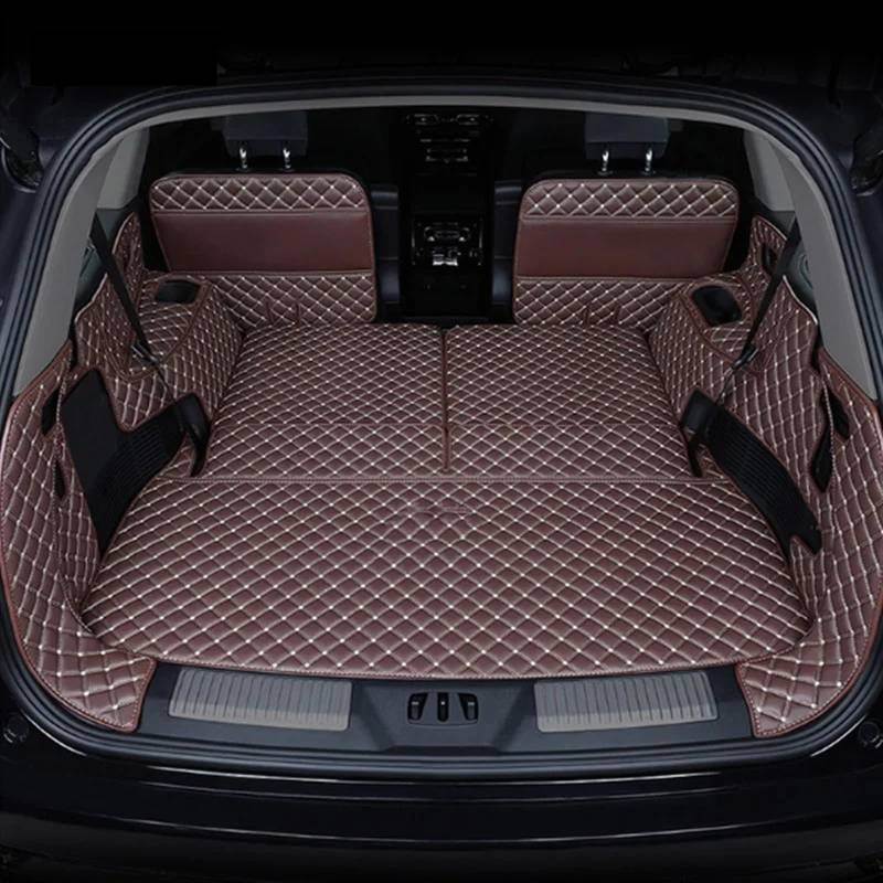 CLWYWUL Kofferraumwanne Teppich Kompatibel Mit Lincoln Für Aviator 2020 2021 2022 6 Sitze Kofferraummatte All-Inclusive Innenauskleidung Pad Bodenschutz Schutzablage Fahrzeugteppich(Coffee) von CLWYWUL