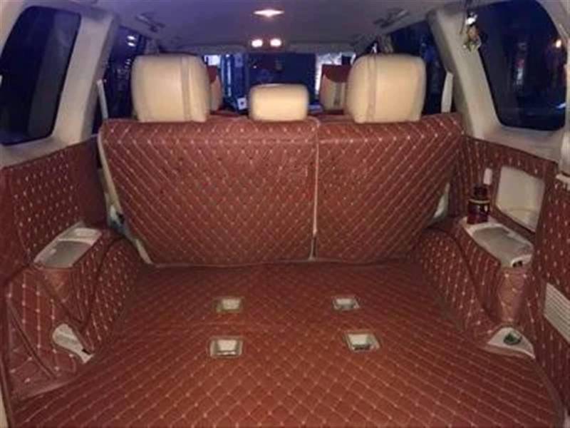 CLWYWUL Kofferraumwanne Teppich Kompatibel Mit Toyota Für Land Für Cruiser Für Prado 120 7 Sitze 2002 2003 2004 2005 2006 2007 2008 2009 Kofferraummatten Liner Matte Kofferraumteppiche Tablett(Brown) von CLWYWUL