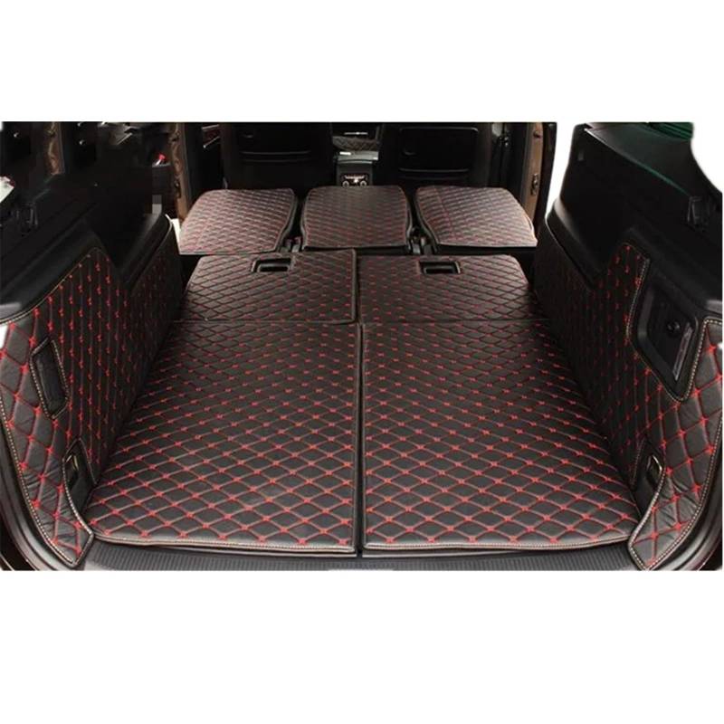 CLWYWUL Kofferraumwanne Teppich Kompatibel Mit VW Für Sharan 7 Sitze 2012 2013 2014 2015 2016 Kofferraummatten Liner Kofferraum Teppiche Bodenschutz Schutz Tablett Zubehör von CLWYWUL