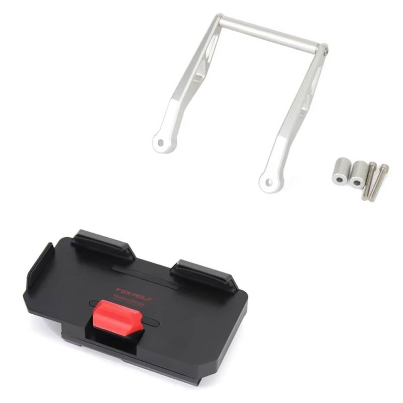 CLWYWUL Kompatibel Mit Für R1300GS Für Abenteuer 2023 2024 Motorrad CNC-Navigationshalterung GPS-Handyhalter-Halterung Halterungen für Navigationsgeräte(White B) von CLWYWUL