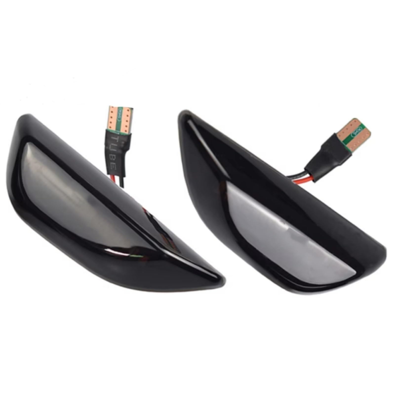 CLWYWUL Logo-Licht Kompatibel Mit Opel Für Mokka 2012-2016 Für Mokka X 2016-2020 Dynamische Seite Marker Blinker Licht Lampe Auto Teile(Black) von CLWYWUL